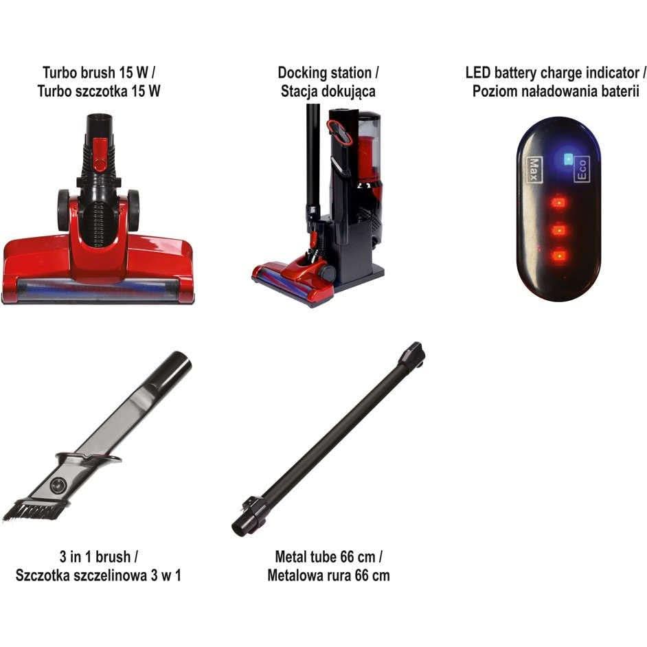 ASPIRATOR CU ACUMULATOR LUND, 120W, 22.2V, 2200MAH - ZEP.RO