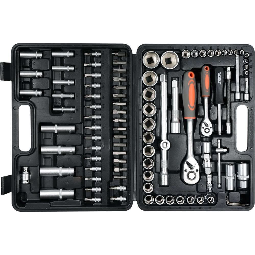 Trusă Tubulare Sthor 58687, 1/2-1/4'', 94 Buc - ZEP.RO - Ți-e la îndemână!