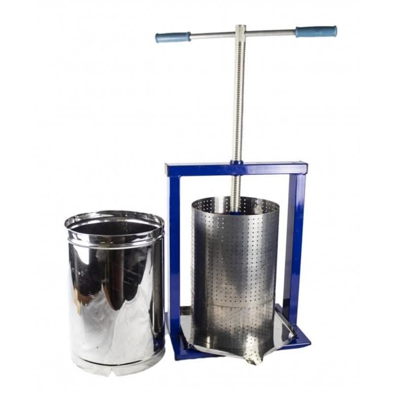 SET ZDROBITOR STRUGURI MANUAL 300-350KG/ORA, 25 LITRI, PANDORA + PRESA FRUCTE - STRUGURI INOX VILEN 25L - Ro-Unelte