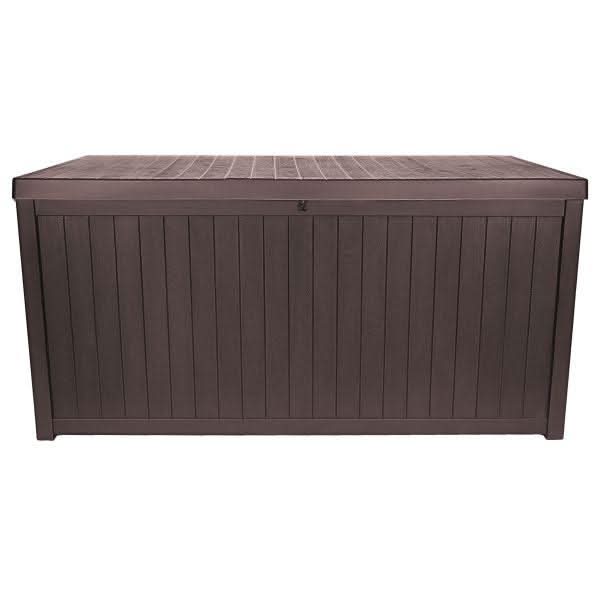 Lada de depozitare de exterior Tough Master TM-SBW43H 430 L tip lemn, HDPE, 125X56X61.5 cm - ZEP.RO - Ți-e la îndemână!
