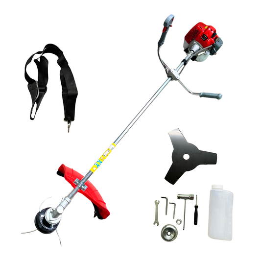 Motocoasa pe benzina Kraft&ZEP BC520, 5.1 CP, motor 52cc, 9000 RPM, disc + fir, trusa accesorii