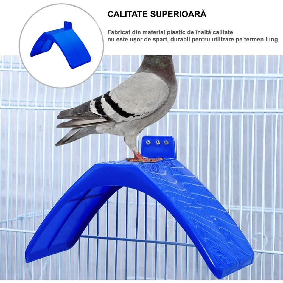 Set 10 odihnitoare porumbei ZEP din plastic, rezistente, cu protectie pentru excremente