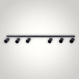 Spot liniar reglabil 6xGU10, 1180 mm, negru