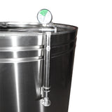 Butoi inox ZEP 350L cu capac flotant, camera silicon alimentar, pompa si robinet inox, AISI 304 Italia