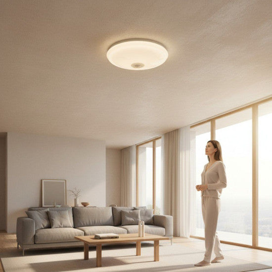 Plafoniera LED cu senzor miscare 12W, Ø270x95 mm, 900 lm, 4100K