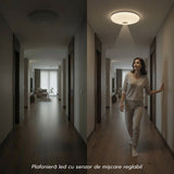 Plafoniera LED cu senzor miscare 12W, Ø270x95 mm, 900 lm, 4100K
