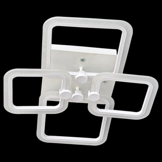 Lustra LED Patrata 80W, 4 Brate, 600x120 mm, 3 Culori, IR