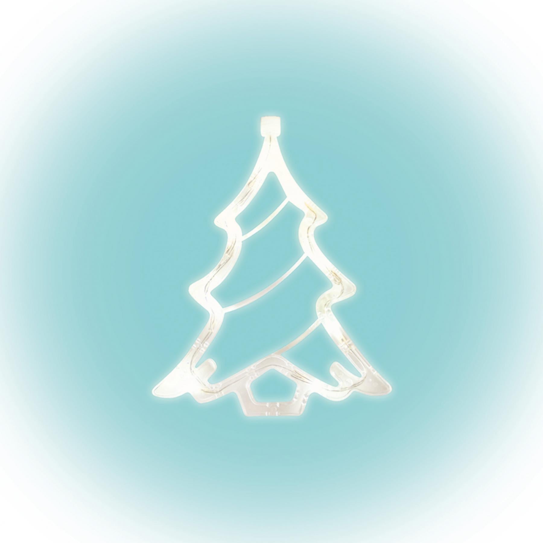 Decor Fereastra cu LED Alb Cald, 8 LED-uri, pe Baterii, KID412