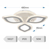 Lustra LED Living Doris, 50W, 3 Brate, 3000-6000K