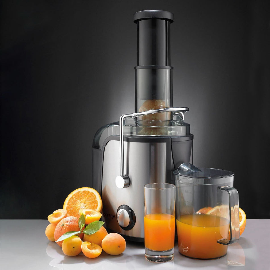 Centrifuga pentru fructe JC805EII, 800W, 2 viteze, recipient 1.5L, otel inoxidabil, fanta XXL