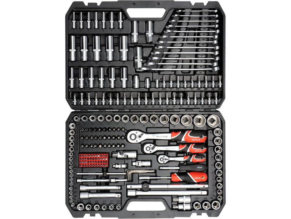 Trusa scule Yato 216 piese – tubulare, chei combinate, antrenor, biti, GRF YT-38841