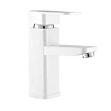 Baterie Baie Plastic Plamix Kub-001, alba, design cubic, pentru lavoar