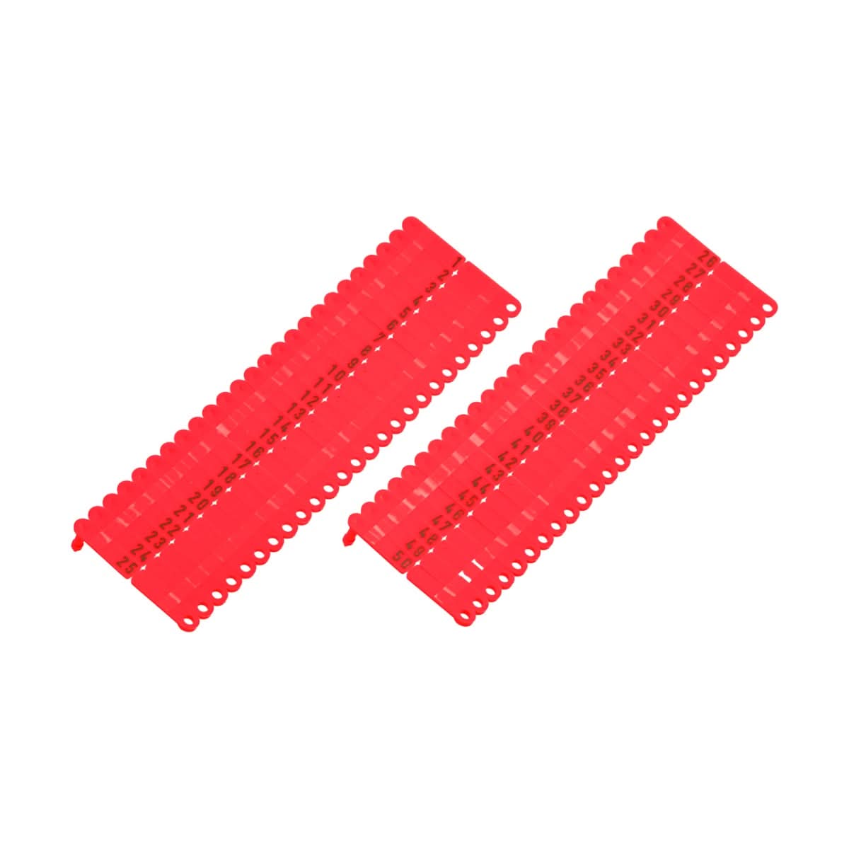 Crotalii pentru miei si iezi Twintag rosu 1-50