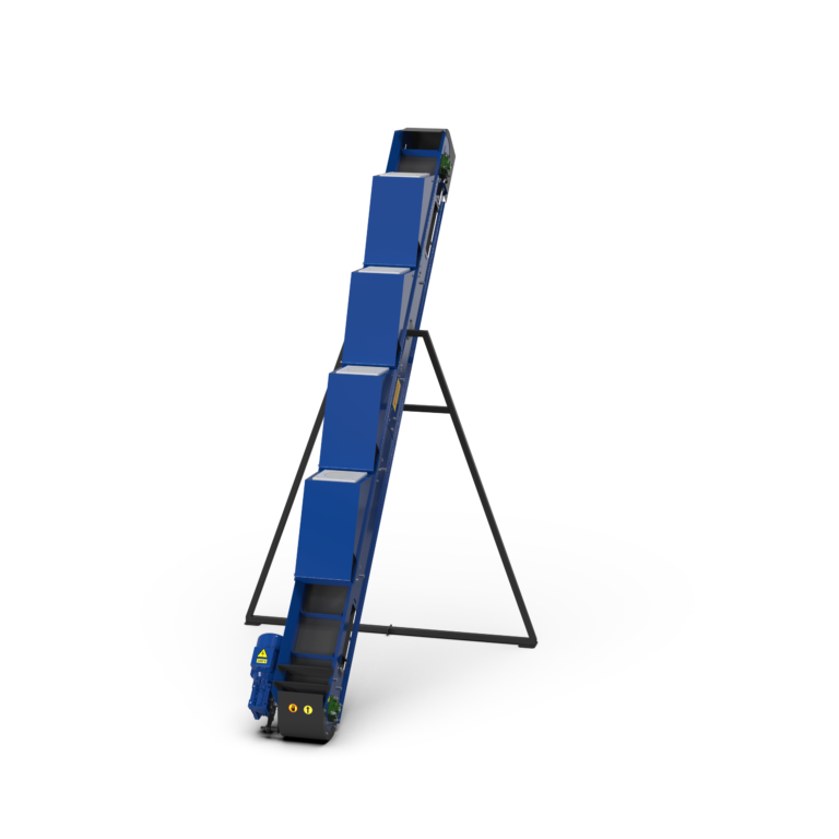 Banda de transportare TL-500, inclinata, motor 0.25 kW, capacitate 500 kg/h