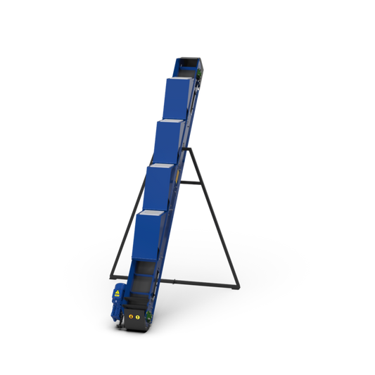Banda de transportare TL-500, inclinata, motor 0.25 kW, capacitate 500 kg/h