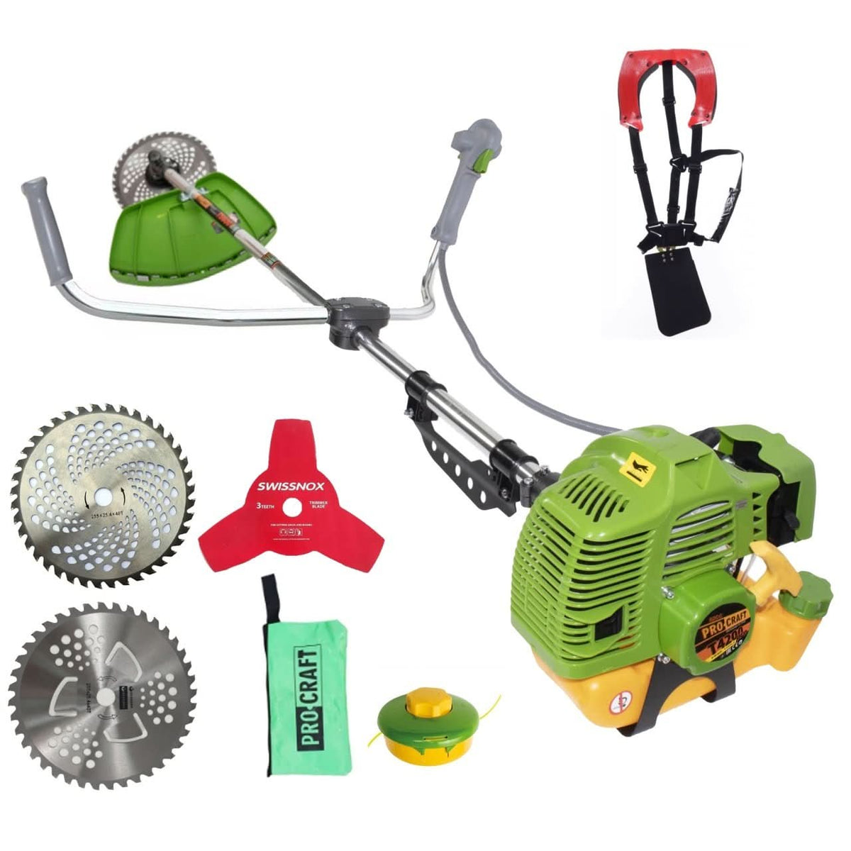 Motocoasa Procraft T4200 PRO, 5.7 CP, 9000 RPM, 2T, latime taiere 254 mm
