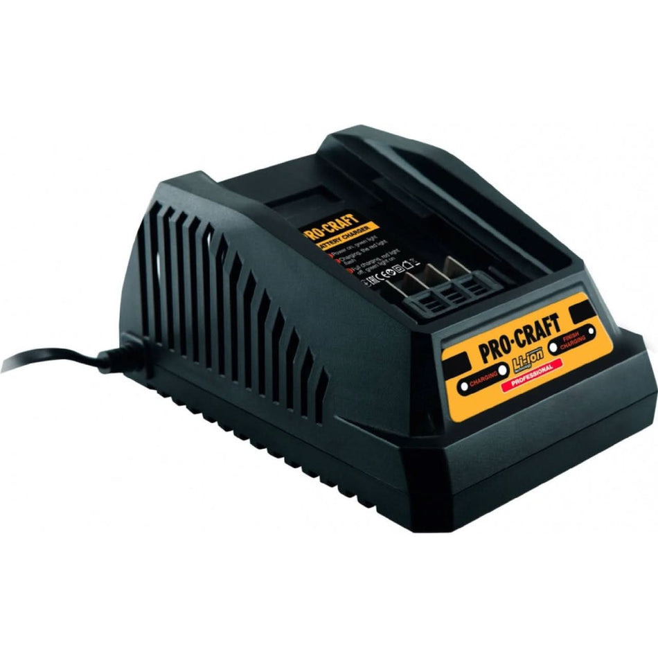 Incarcator rapid Procraft 40/1, 220V, compatibil acumulatori 40V/4Ah, cablu 1.4 m