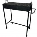 Gratar metalic pentru gradina, Vivatechnix Traditional, picioare detasabile, 80x40x95 cm