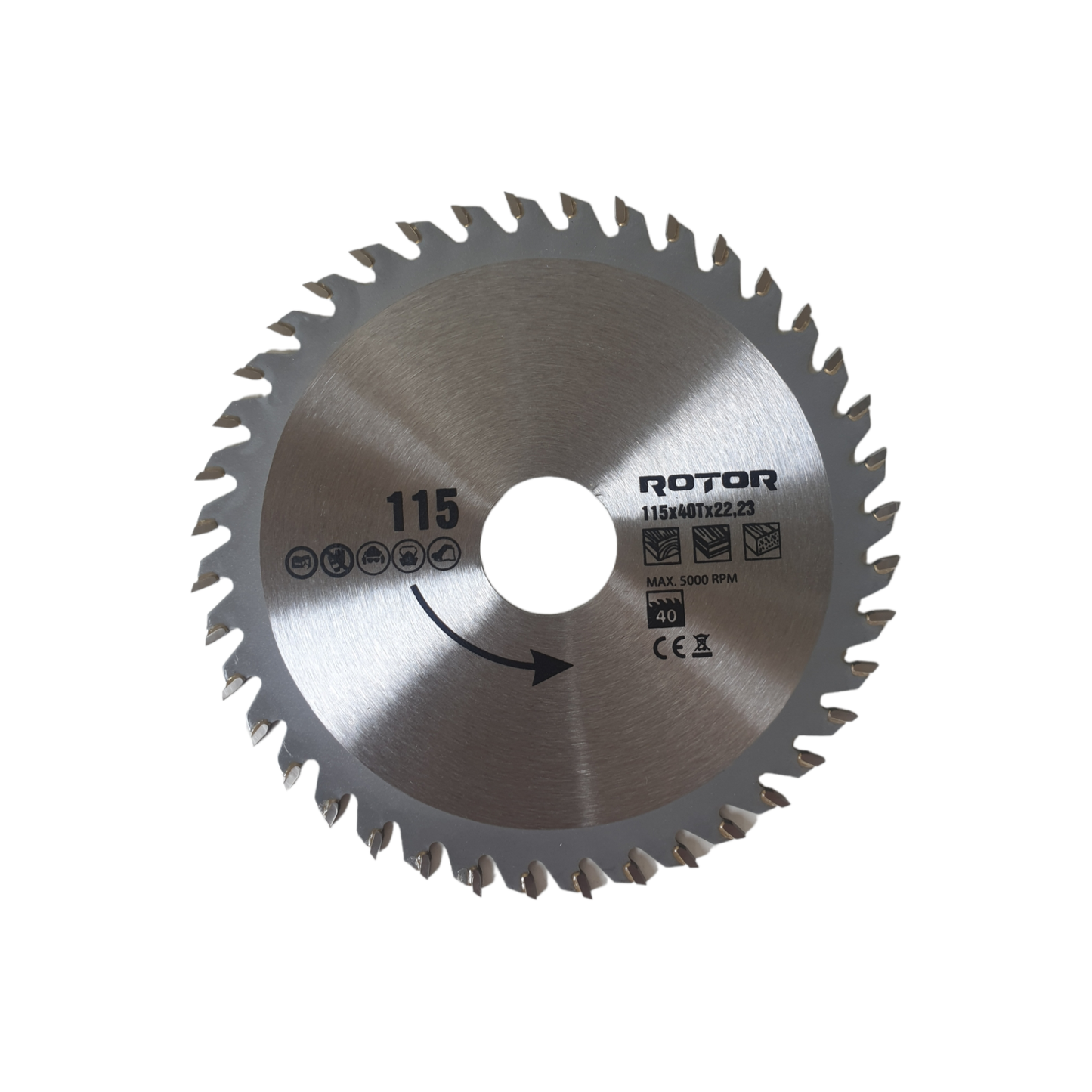 Disc de taiat lemnul Rotor, 115X22.23 40T ef21215