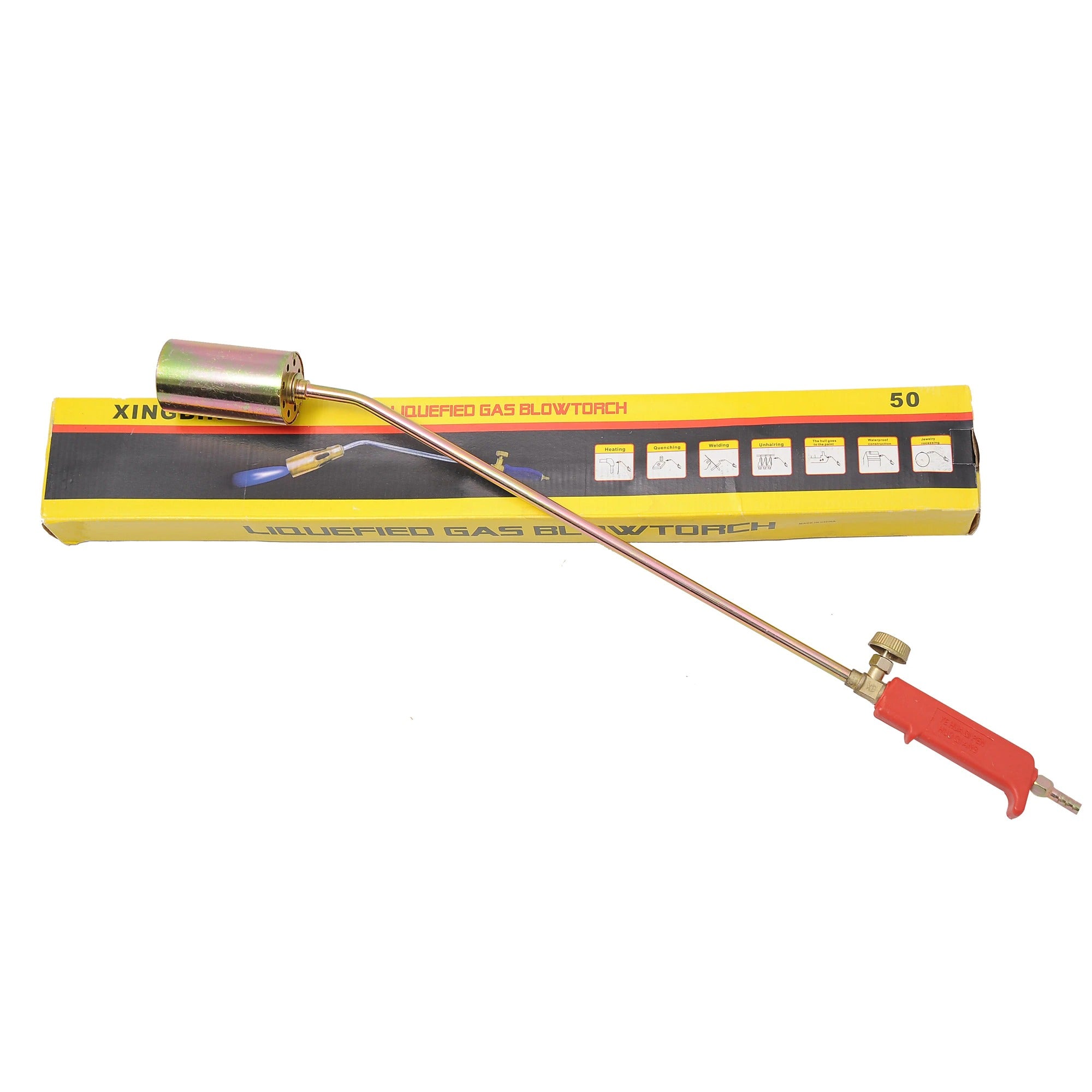 Arzator porc cu robinet si reglaj debit manual – 74cm, maner ABS rezistent