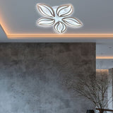 Lustra LED Dimabila 80W, 5 Brate, Telecomanda IR, 3 Culori, 48 cm