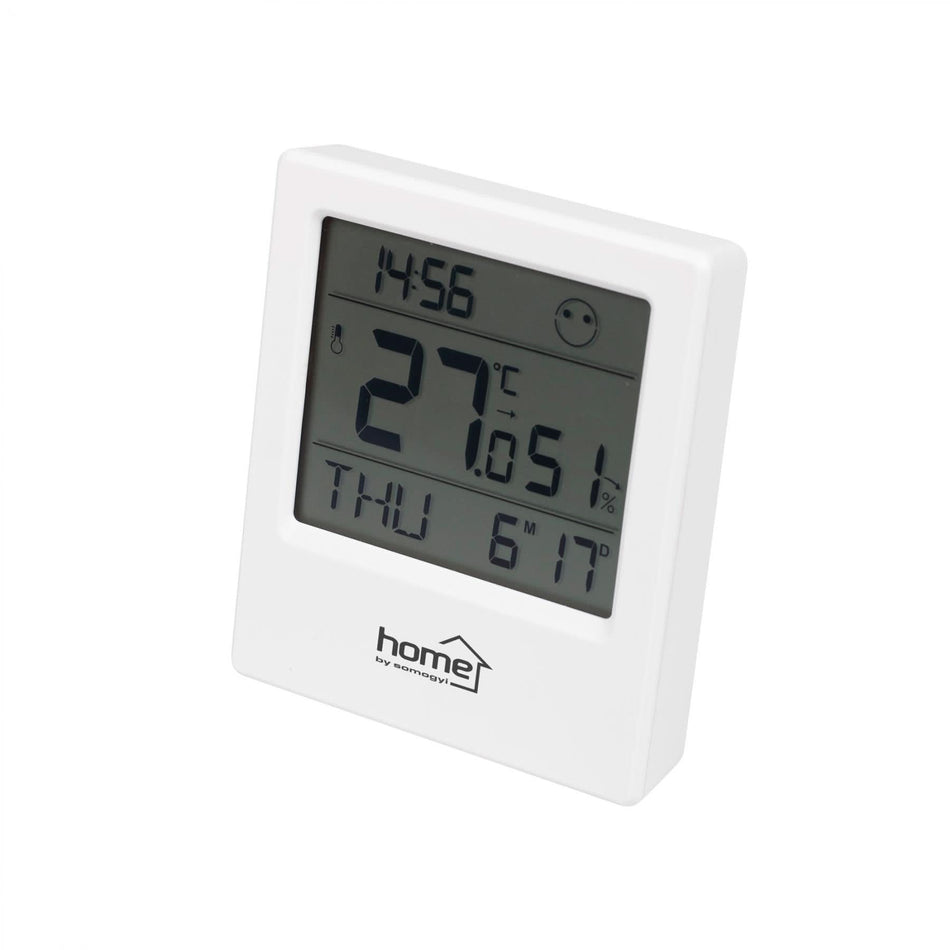 Termometru si Higrometru Digital HC 16 cu Afisaj Temperatura si Umiditate, Timp si Data, Montare pe Perete sau Masa