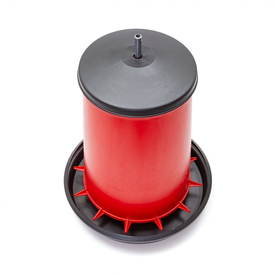 Hranitoare plastic premium 20 litri cu grila anti-risipa pentru pasari de curte