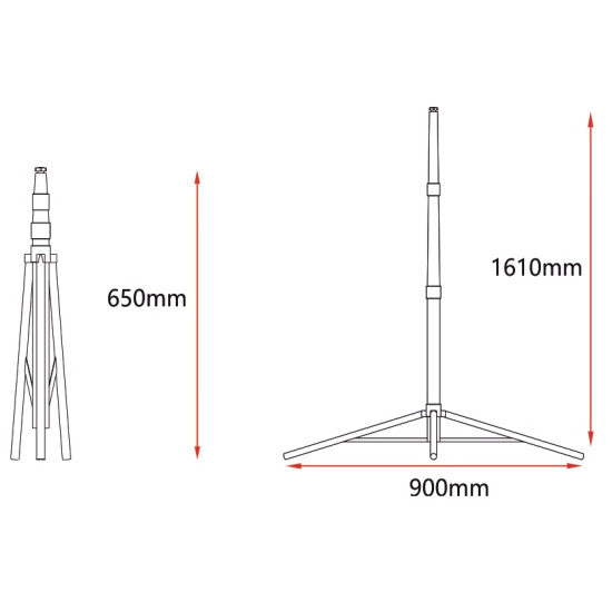 Trepied pentru Proiector, Telescopic, 650–1610 mm