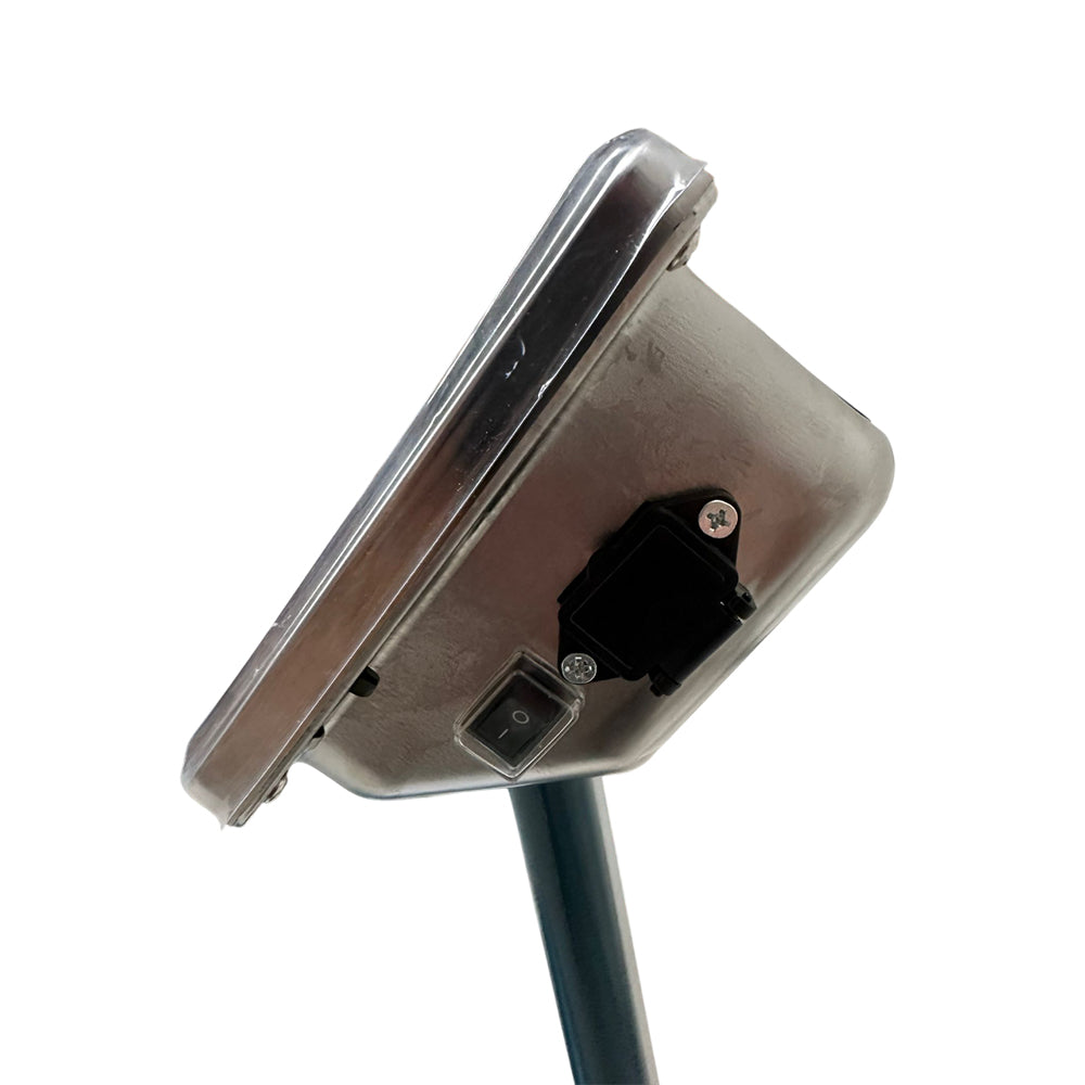 Cantar electronic Brillo 350kg cu brat rabatabil, afisaj LED dublu, platforma 40x50cm, platan inox