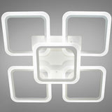 Lustra LED Patrata 104W, 5 Brate, 610x90 mm, 3 Culori, IR