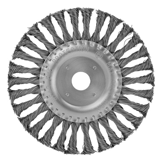 Perie pentru Polizor Unghiular, 175 mm, D. Interior 22,2 mm, Plată, Sârmă Răsucită 0,5 mm – MTX