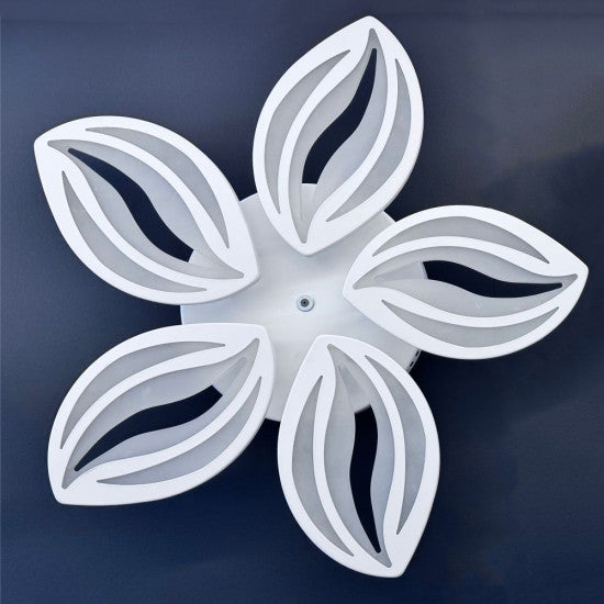 Lustra LED Dimabila 80W, 5 Brate, Telecomanda IR, 3 Culori, 48 cm