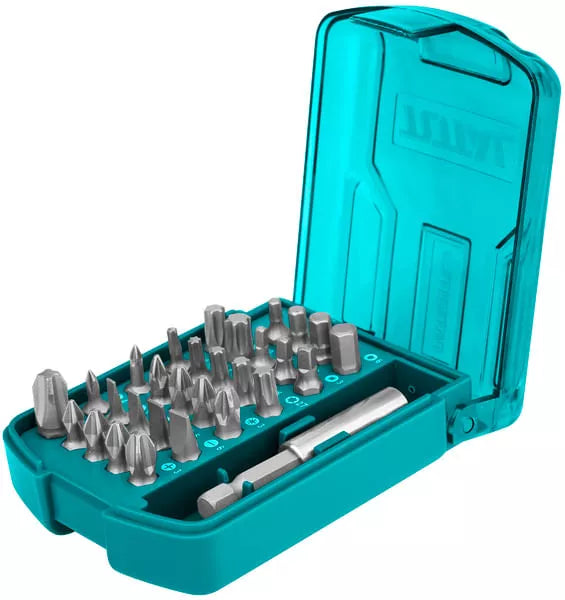 Set 29 biti TOTAL cu prelungitor, diverse tipuri pentru bricolaj si reparatii
