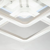 Lustra LED Patrata 104W, 5 Brate, 610x90 mm, 3 Culori, IR