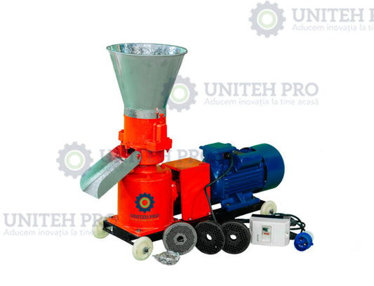 Granulator Furaje ZEP KL-140G, Motor Inclus 3.7 kW/4 kW, 3 Matrite, Capacitate 140 kg/h