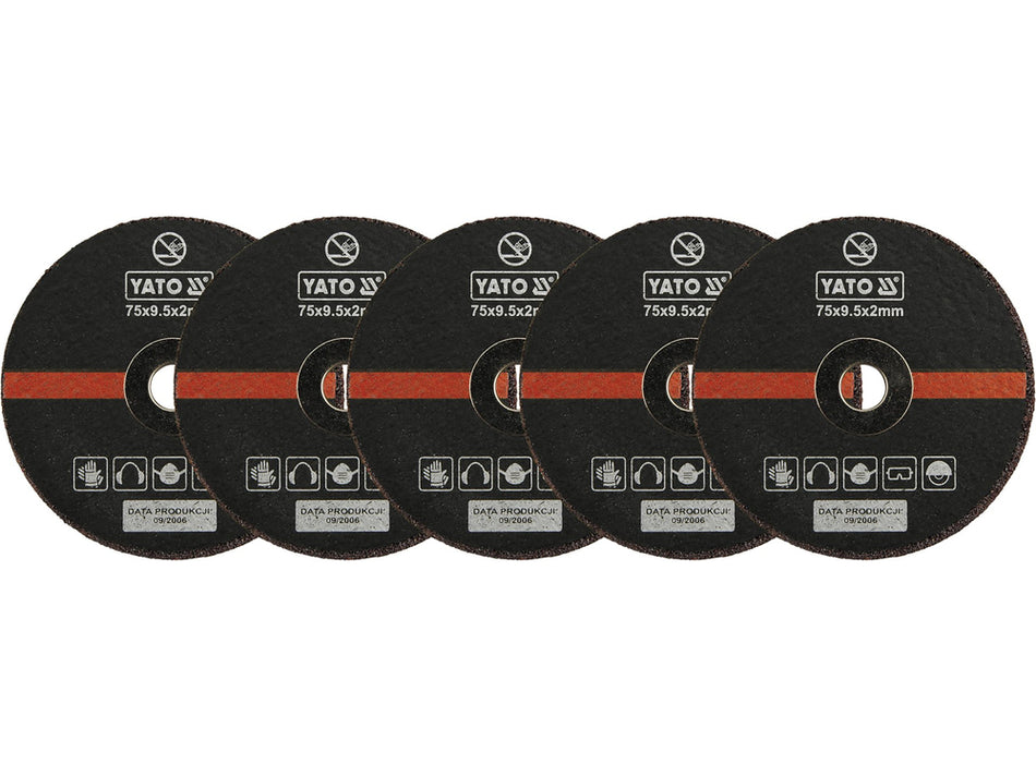 Set discuri taiat metal 75mm Yato – Accesorii profesionale pentru polizoare pneumatice