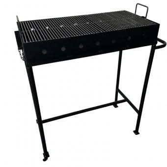 Gratar metalic gradina Vivatechnix VMD-1090, otel 2 mm, 80x40 cm, cu roti si picioare detasabile