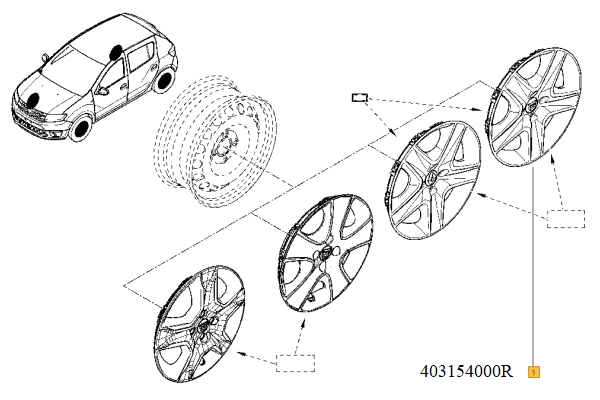 Capac Roată 16 inch Tablă, Compatibil Renault Logan II