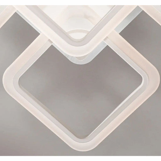 Lustra LED Patrata 104W, 5 Brate, 610x90 mm, 3 Culori, IR