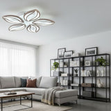Lustra LED Dimabila 80W, 5 Brate, Telecomanda IR, 3 Culori, 48 cm