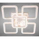 Lustra LED Patrata 104W, 5 Brate, 610x90 mm, 3 Culori, IR