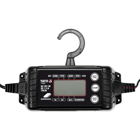 Redresor digital 6/12V, 1/4A, pentru baterii auto si moto, 120Ah max Yato YT-83033 - imagine produs 1