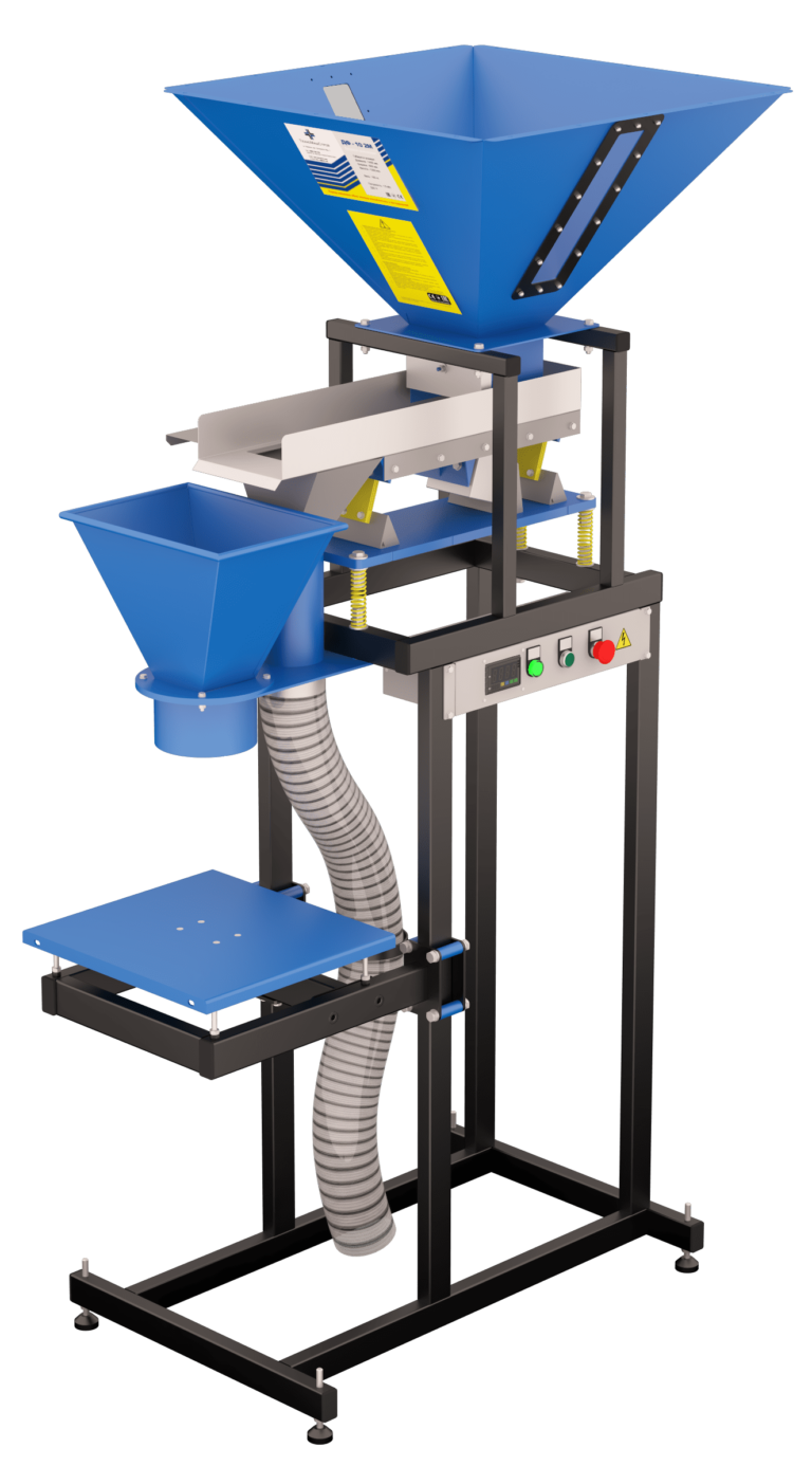 Dozator cu cantar FS-75 0.15–40 kg, buncar 75 L, ambalare semi-automata