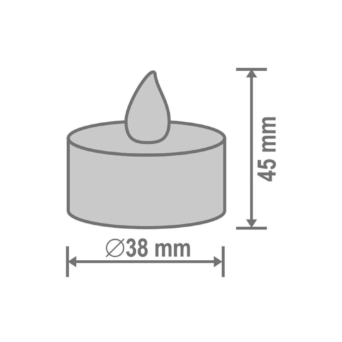 Set Candele LED Albe 6 Buc, Flacara Galbena Intermitenta, Alimentare CR2032 Inclusa – CD 6/WH