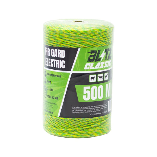 Fir gard electric Blitz Classic 500m, HDPE, 3.7Ω/m
