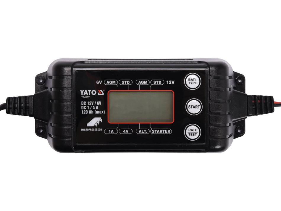 Redresor digital 6/12V, 1/4A, pentru baterii auto si moto, 120Ah max