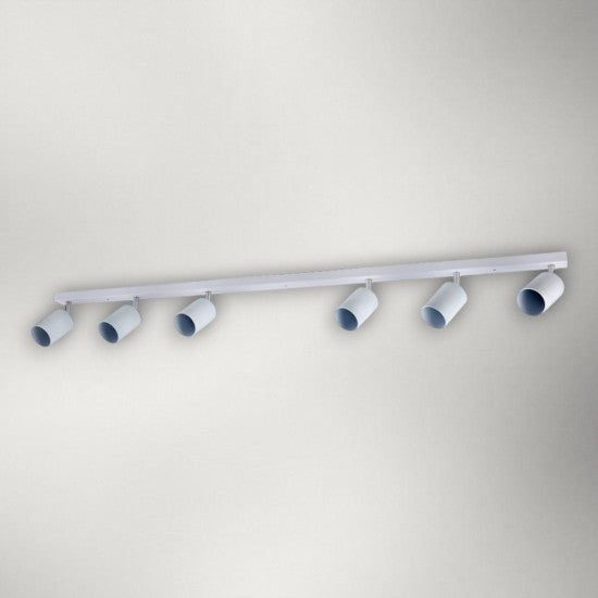 Spot liniar reglabil 6xGU10, 1180 mm, alb