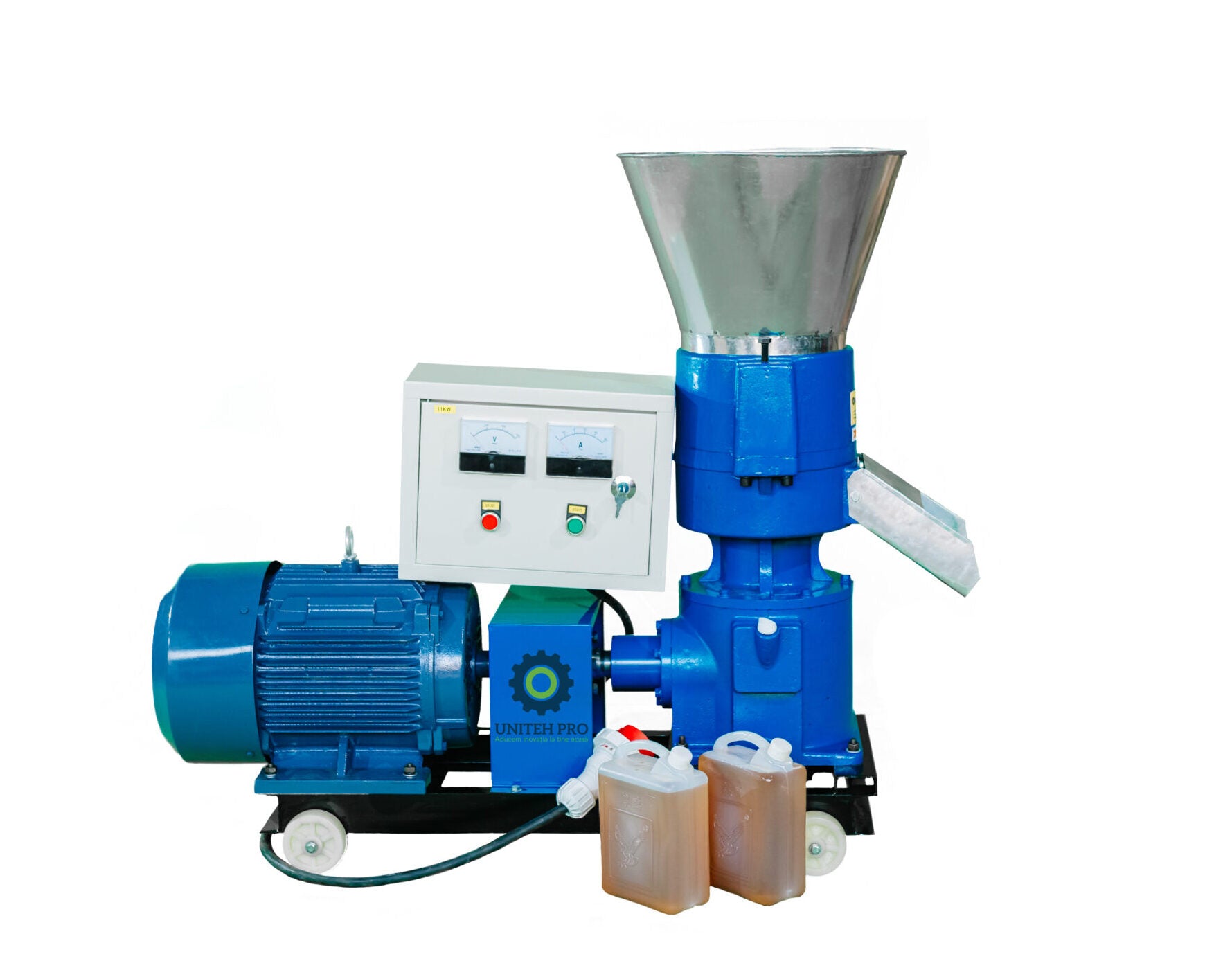 Granulator furaje ZEP KL-250 Uniteh PRO cu motor 11 kW, matrita 4 mm, productie pana la 400 kg/ora