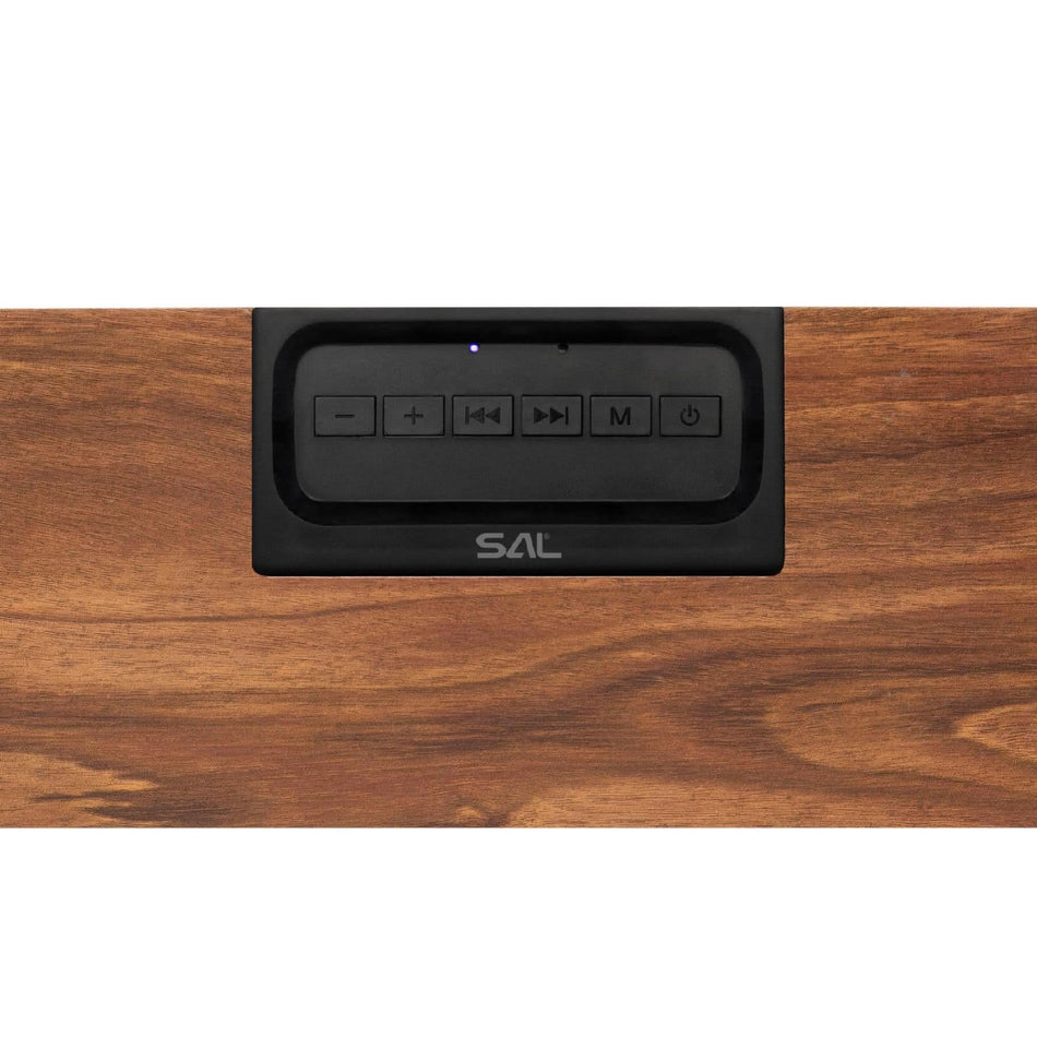 Boxa Portabila Retro RRT7, Bluetooth, USB, Radio FM, AUX, Acumulator 10h, Design Lemn Textil