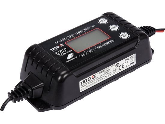 Redresor digital 6/12V, 1/4A, pentru baterii auto si moto, 120Ah max Yato YT-83033 - imagine produs 3